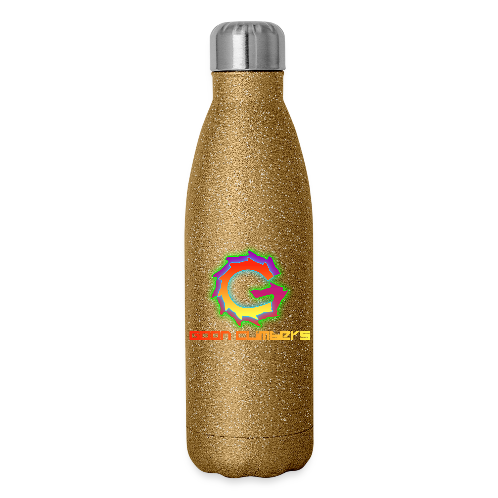 Goon Climber Steel Water Bottle - gold glitter