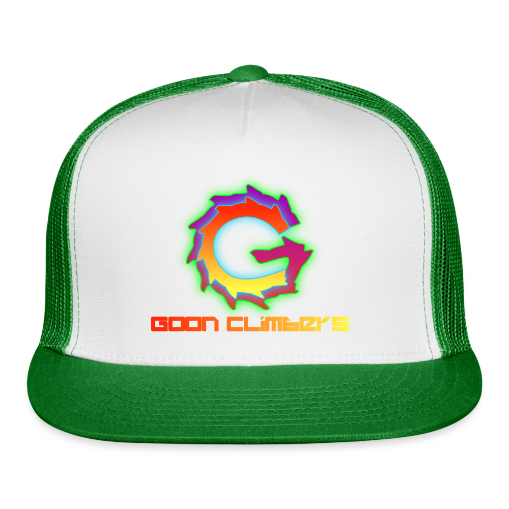 Goon Climber Trucker Snapback - white/kelly green