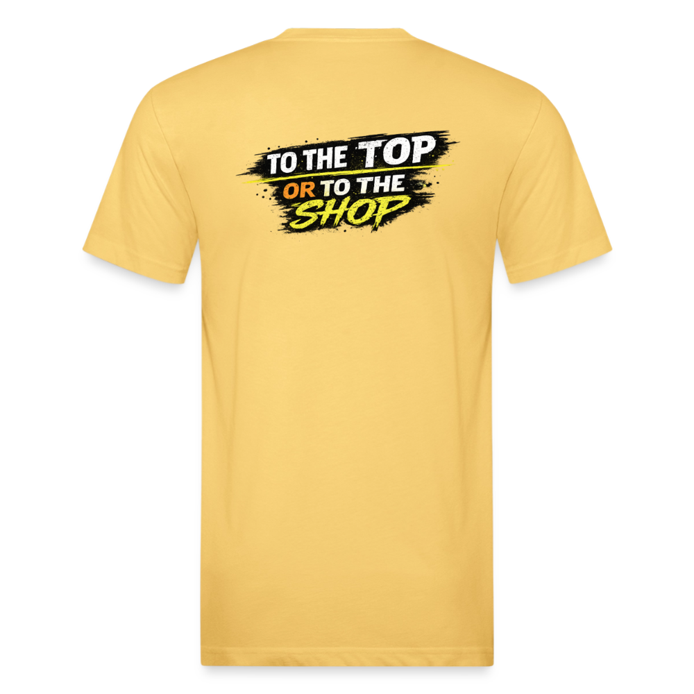 To The Top Or To The Shop - pastel yellow