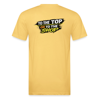 To The Top Or To The Shop - pastel yellow