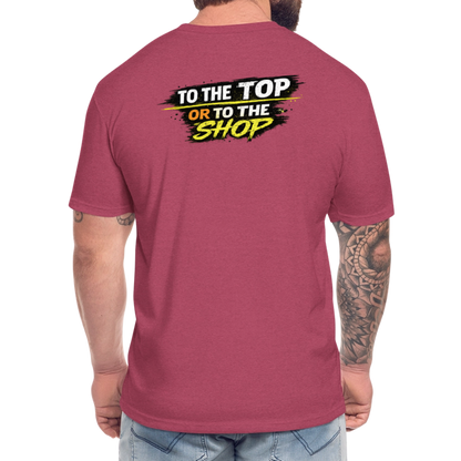 To The Top Or To The Shop - heather burgundy