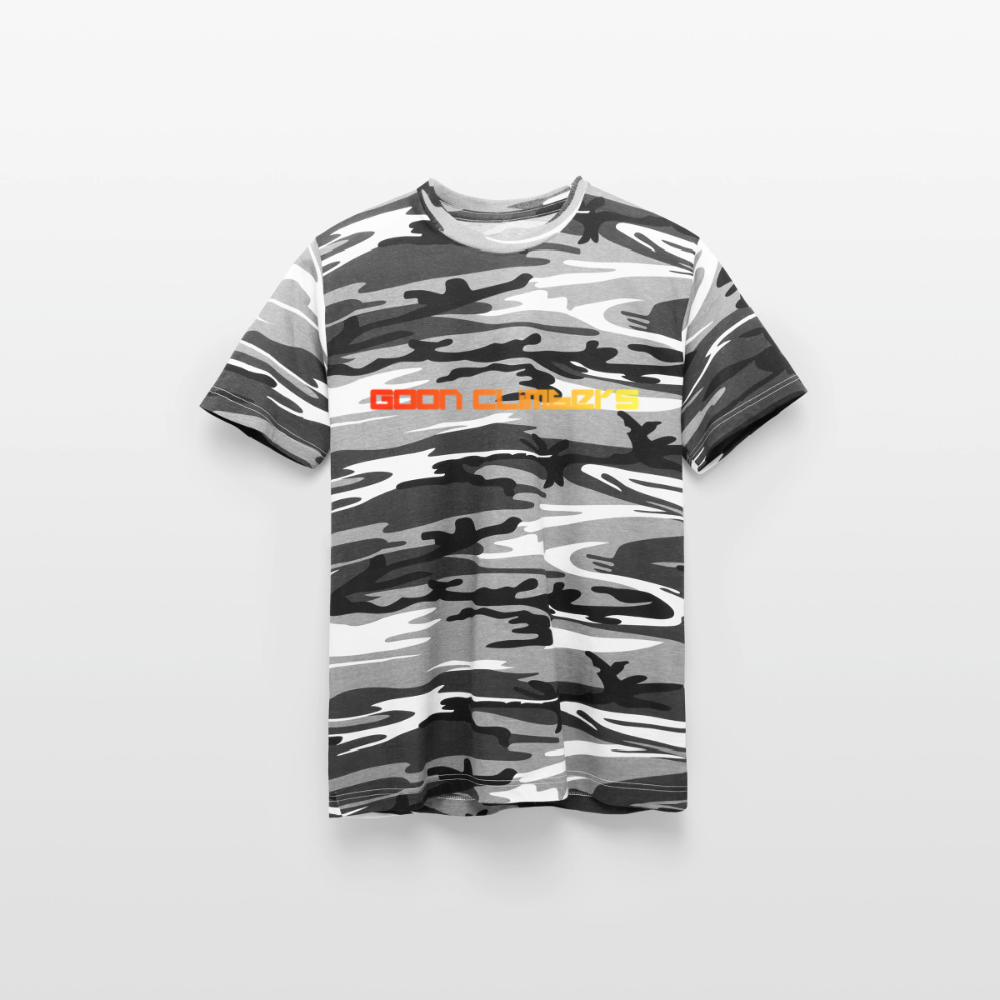 Unisex Grey Camo Tee - black camo