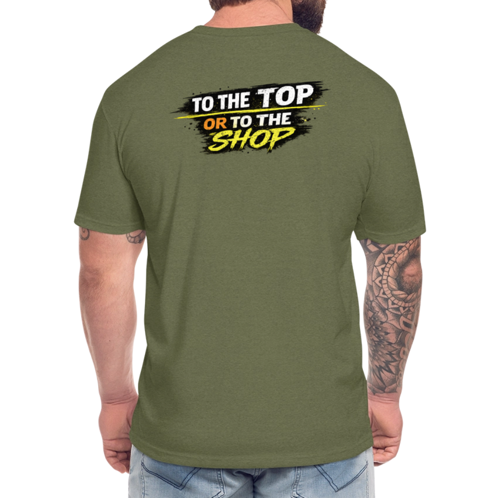 To The Top Or To The Shop - heather military green