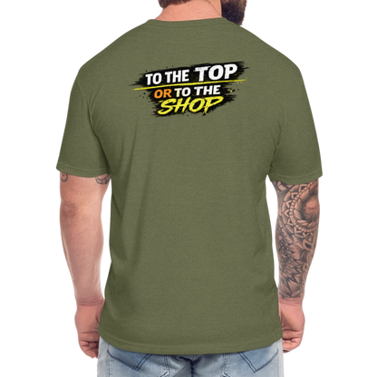 To The Top Or To The Shop - heather military green