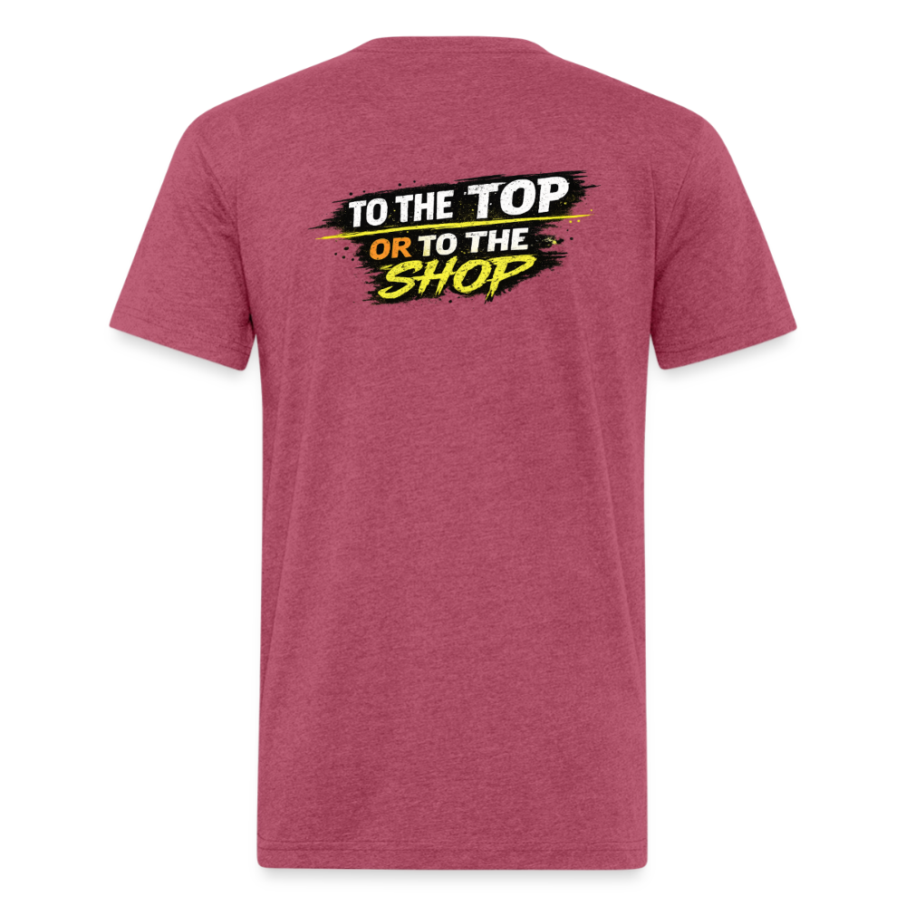 To The Top Or To The Shop - heather burgundy