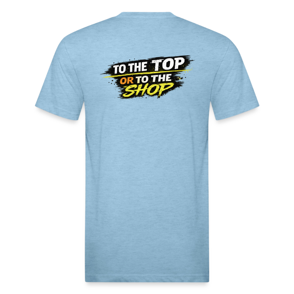To The Top Or To The Shop - heather blue