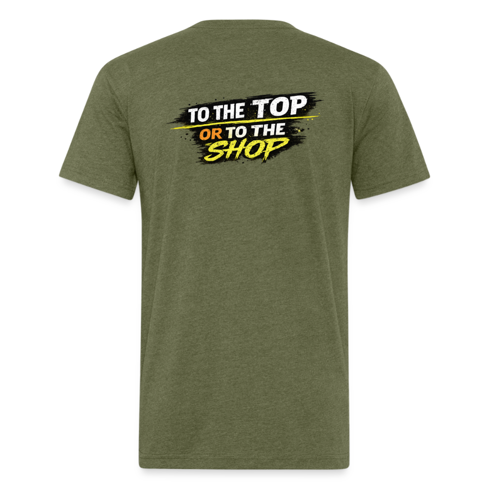 To The Top Or To The Shop - heather military green