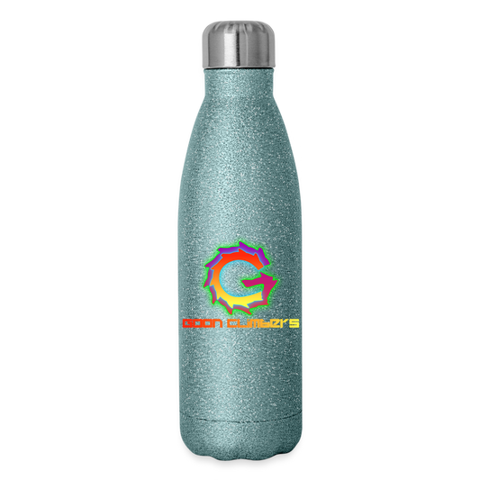 Goon Climber Steel Water Bottle - turquoise glitter