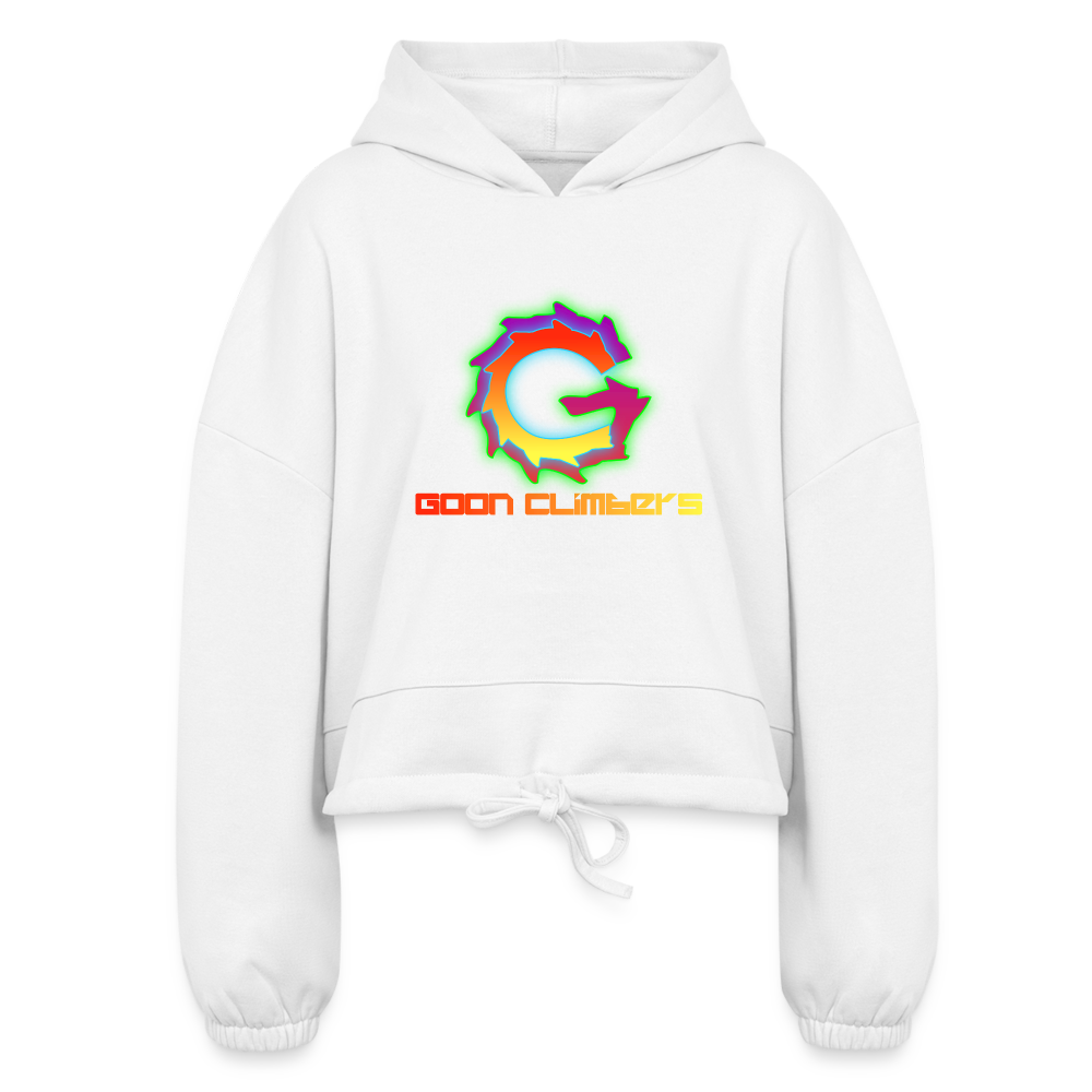 Goon Climbers Women’s Cropped Hoodie - white